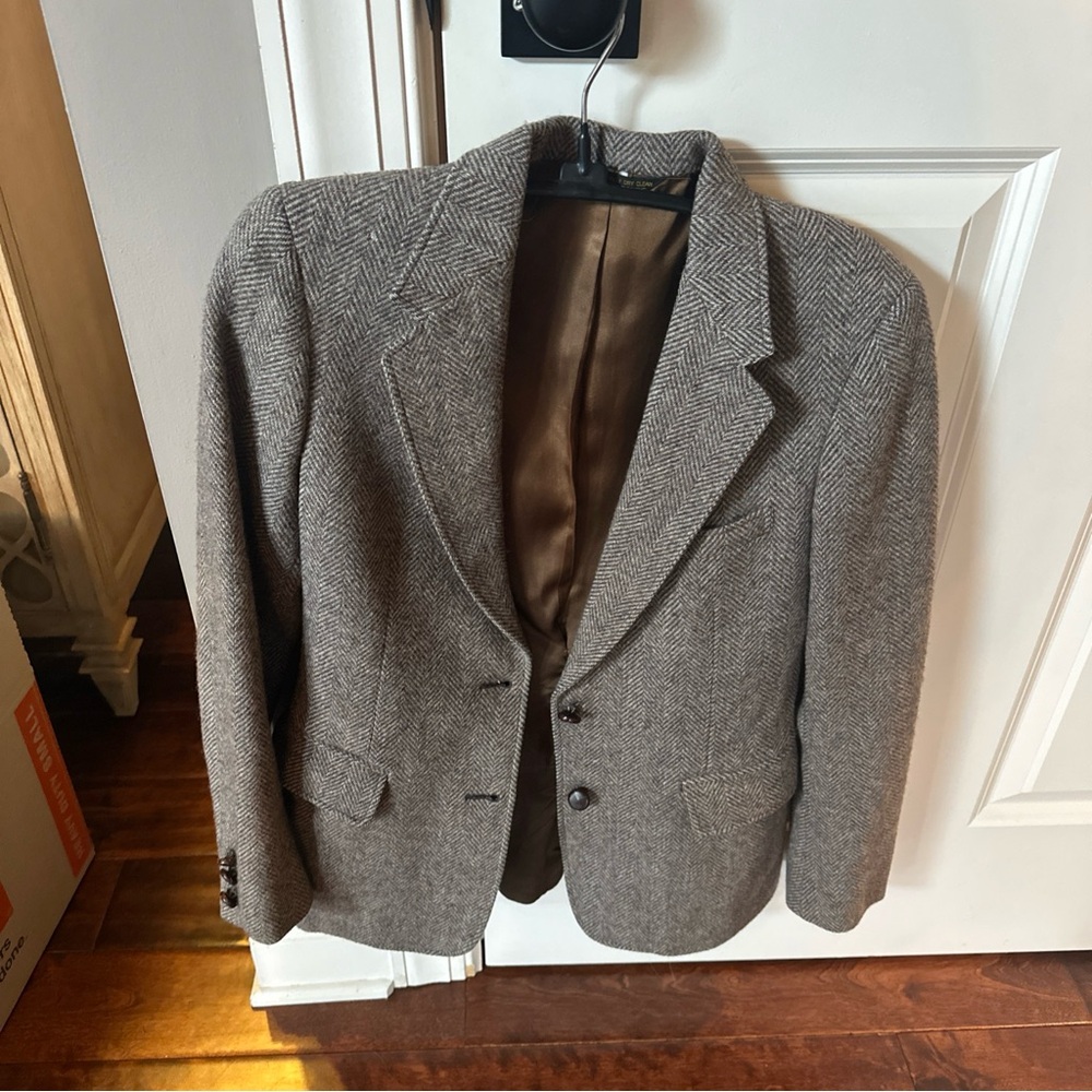Cricketeer Vintage Women's Size 6 Brown  Tweed Blazer Lined Wool